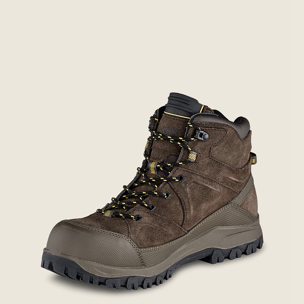 Red Wing Hiking Bot Erkek - Trbo - 5-Inch Waterproof Safety Toe - Koyu Kahverengi - 83ZLIKTJS